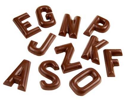 [70409491] CHOCOLATE MOLD ALPHABET LETTERS A-Z 26 CW1426 26X1 -- 5GR *275X135MM
