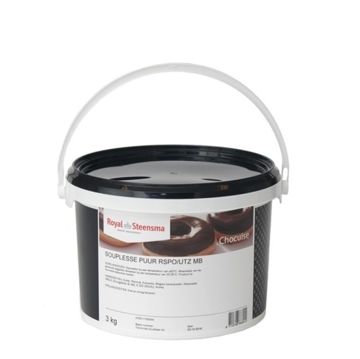 [07031300] RSPO PURE CHOCOLADE GLAZUUR ZACHTHEID 3KG