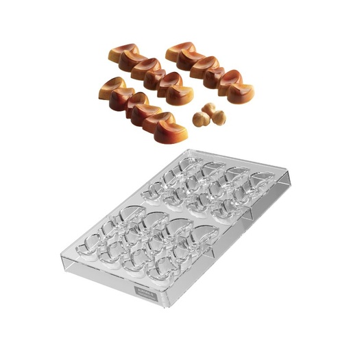 [00000619] SILIKOMART MOULE A PRALINES TRITAN CH048 AURORA B N.8 11X3XH1,7CM