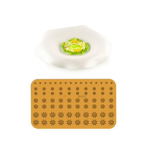 [00000625] SILIKOMART NATURAE PRO MOULE SILICONE MARGHERITA N.76 Ø3,5CM H0,2CM - Ø1,3CM H0,2CM