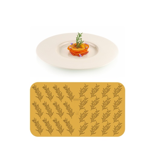 [00000627] SILIKOMART NATURAE PRO MOULE SILICONE ROSMARINO N.12 9,3X4,3XH0,2CM - N.16 7,5X3,8XH0,2CM