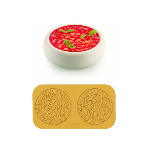 [00000628] SILIKOMART NATURAE PRO MOULE SILICONE ESOTICO N.2 Ø14CM H0,2CM