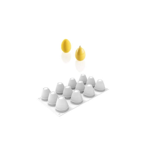 [00000647] SILIKOMART SILICONE MOLD EGG 70 N.12 Ø4,6CM H6,3CM