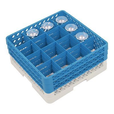 [57660357] CATERRACKS 16-VAKKEN KAST + 3 VERHOGERS 50X50XH22CM