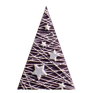 [08056677] 060358 PCB TRIANGLES FIR TREES CN WITH RELIEF 2 DESIGNS 3.5X2.5 CM 110PCES ***S/CD***