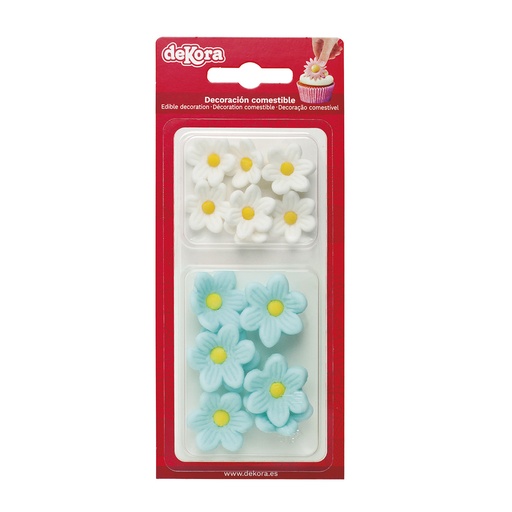 [08041093] 7 WITTE EN 7 BLAUWE SUIKERMADELIEFJES